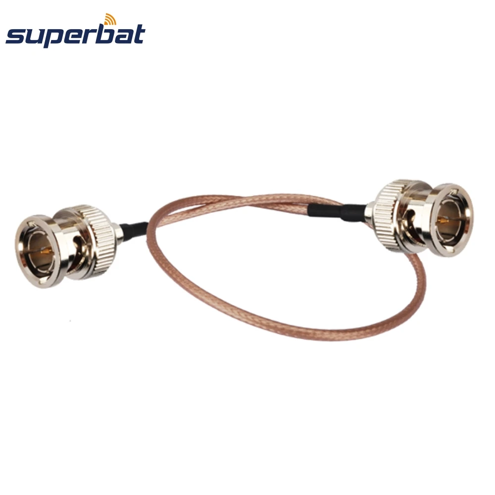 Superbat BNC Plug Straight to BNC Male Straight Pigtail Cable RG179 20cm 75ohm