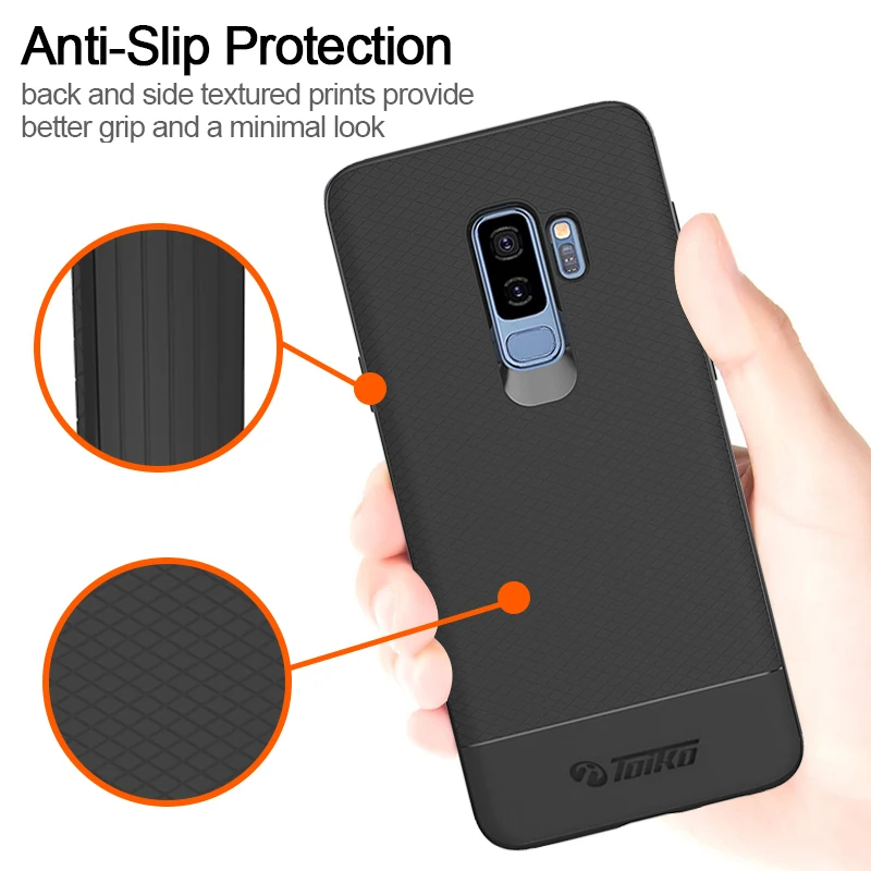 TOIKO влияние защитные чехлы ТПУ для samsung Galaxy S9 плюс S9 противоударный бампер Armor задняя крышка геометрический текстурированные Shell