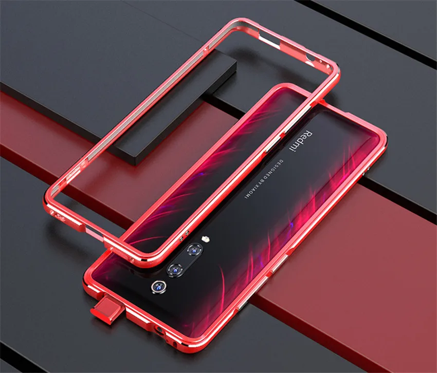 red Для Xiao mi Red mi K20 Pro Чехол с металлической рамкой двойной цветной алюминиевый бампер Защитная крышка для Xiao mi Red mi K20 mi 9T Pro Чехол - Цвет: red