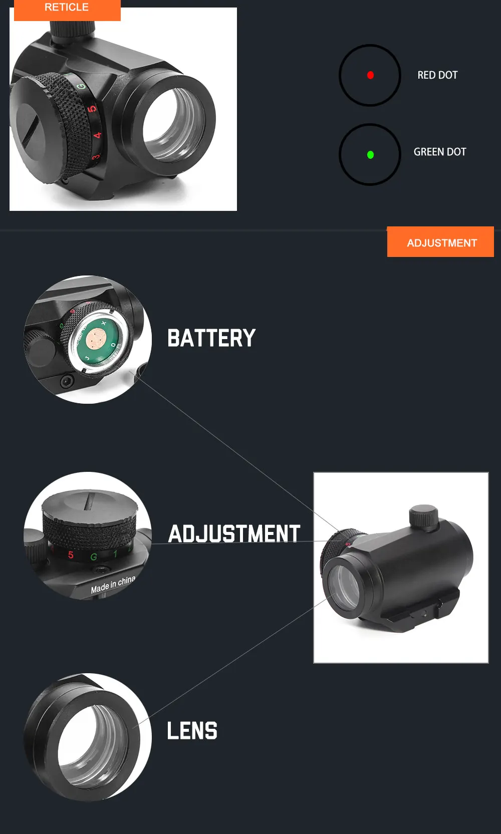 LUGER Охотничья винтовка прицелы Red Dot страйкбол тактическая голографическая оптическая прицела прицел 20 мм рельсовый Воздушный пистолет оптические прицелы
