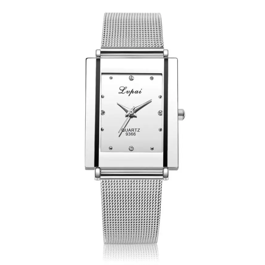 Белый LVPAI кварцевые наручные часы Reloj Mujer роскошные серебряные часы из нержавеющей стали Женская одежда подарок часы женские часы HK& 40 - Цвет: Белый
