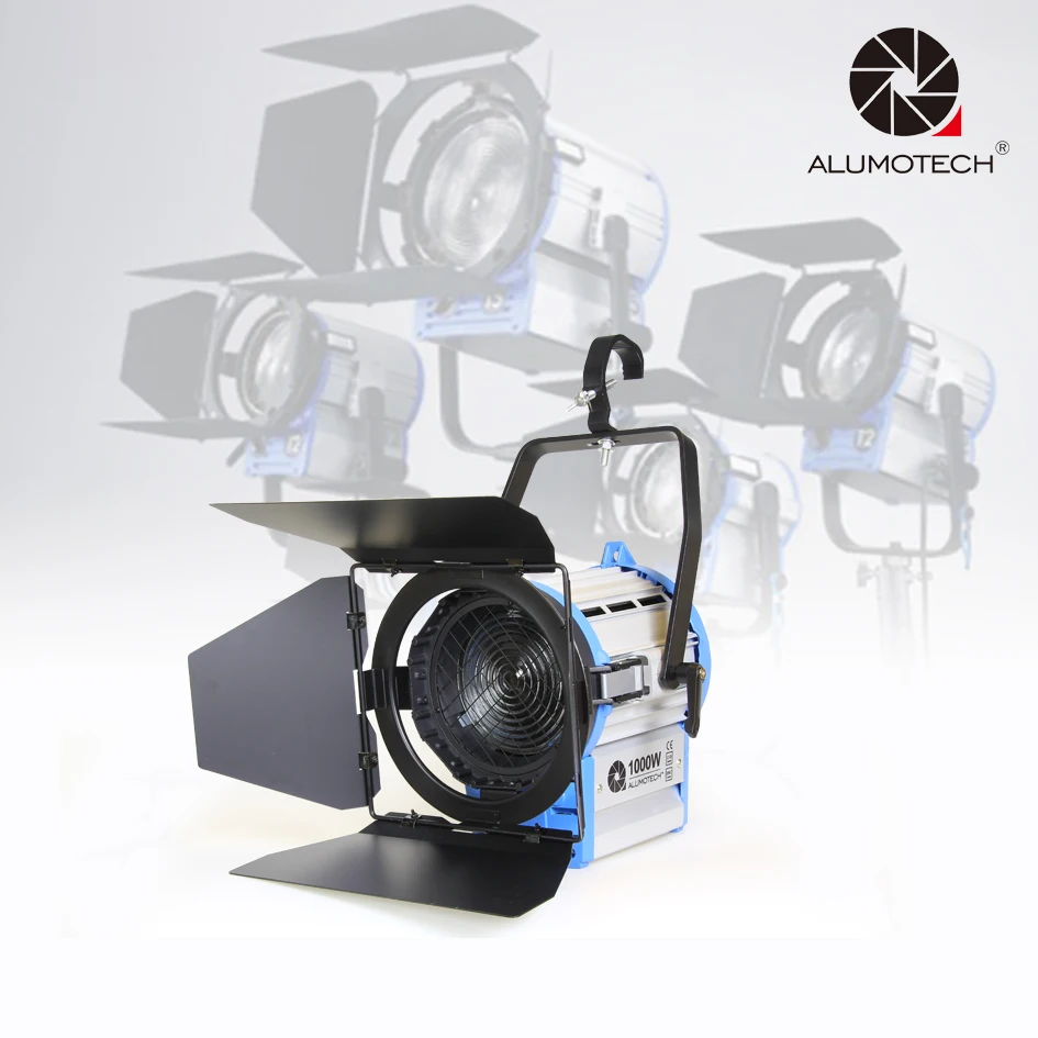ALUMOTECH As Arri 1000W Fresnel вольфрамовое точечное освещение для студийной видео фотографии освещение+ лампа+ барндверь