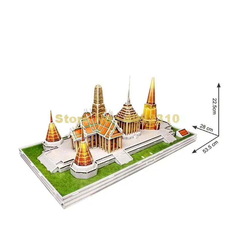 150 шт. всемирно известная архитектура Тайланд нефрит Будда храм инкрустированная