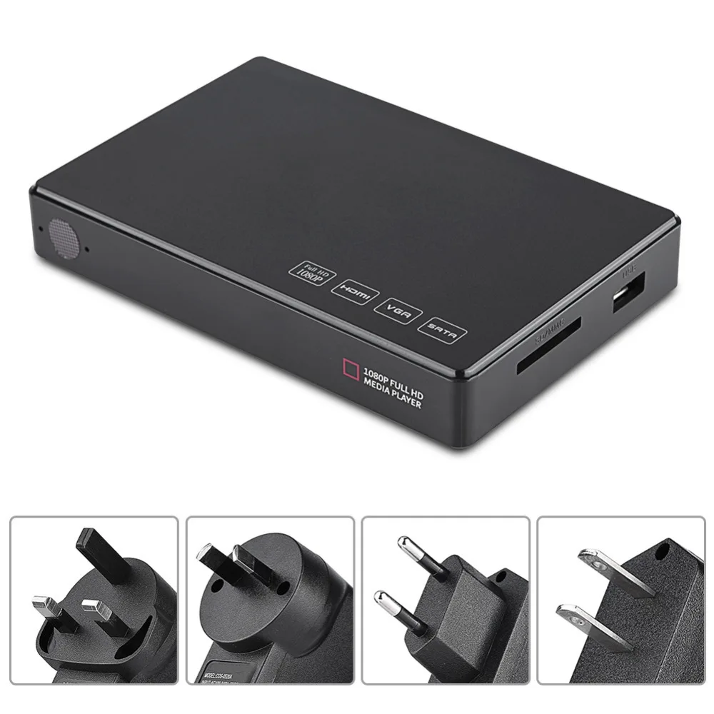 2,5 дюймов Full HD SATA HDD плеер медиаплеер центр 32 Гб SD/MMC карты стерео звук 1080P видео HDMI медиаплеер