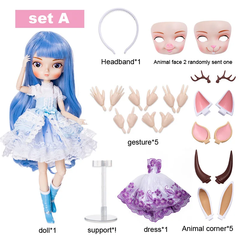1/6 BJD 35 см куклы игрушки лол кукла игрушки для девочек реборн куклы лол куклы блайз кукла реборн oyuncak бжд куклы реборн блайз кукла куклы для девочек аксессуары для кукол куклы бжд монстер хай bjd куклы - Цвет: A SET