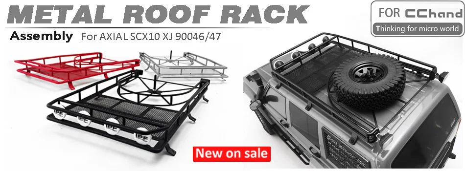 Металлическая багажная стойка для 1/10 SCX 10 II 90046 1:10 CChand SCX10 90046/90047 cherokee|Детали и