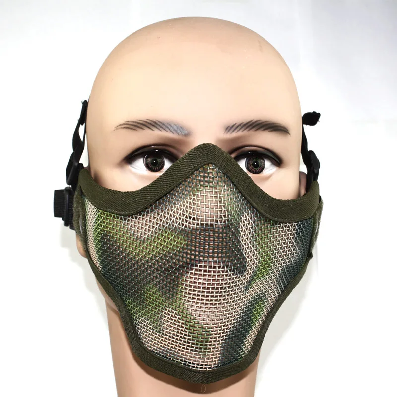 Полумаска для пейнтбола охоты стрельбы тактическая защитная маска страйкбола