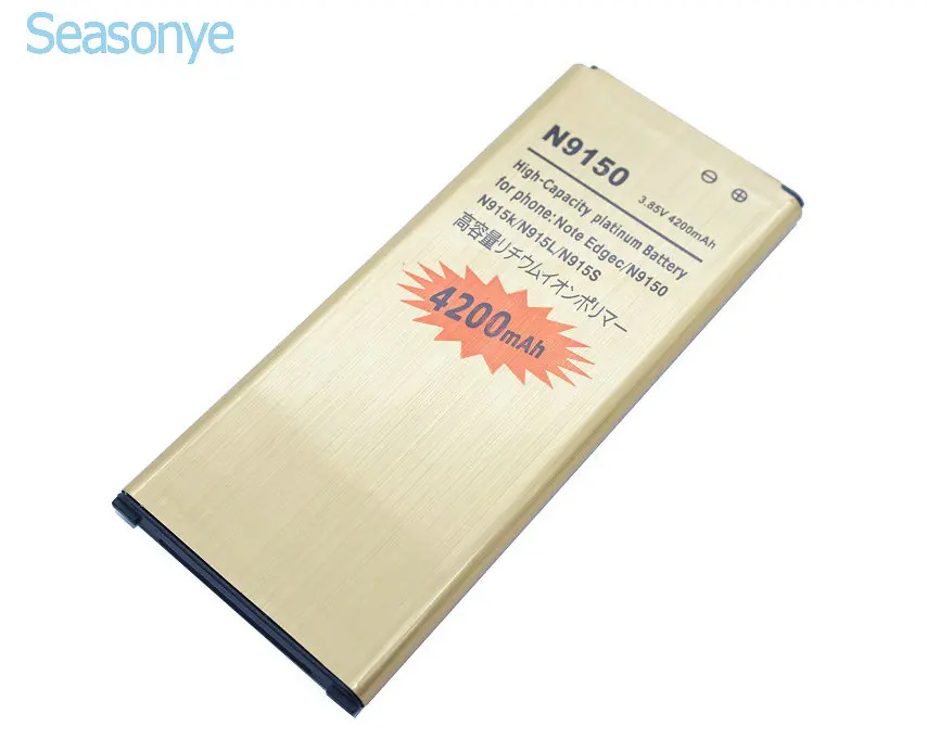 ЖК зарядное устройство Seasonye + 2x Золотая аккумуляторная батарея для Samsung Galaxy Note Edge