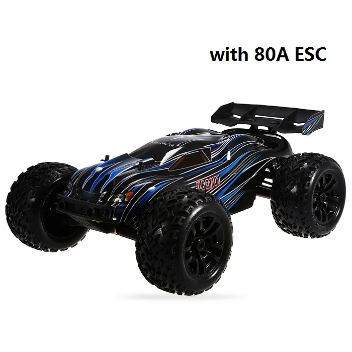 with 80A ESC Быстрая JLB гоночный автомобиль 21101 1:10 4WD бесщеточный внедорожный Радиоуправляемый автомобиль 80 км/ч 2,4 ГГц 2CH с защитой от брызг и ударов - Цвет: with 80A ESC