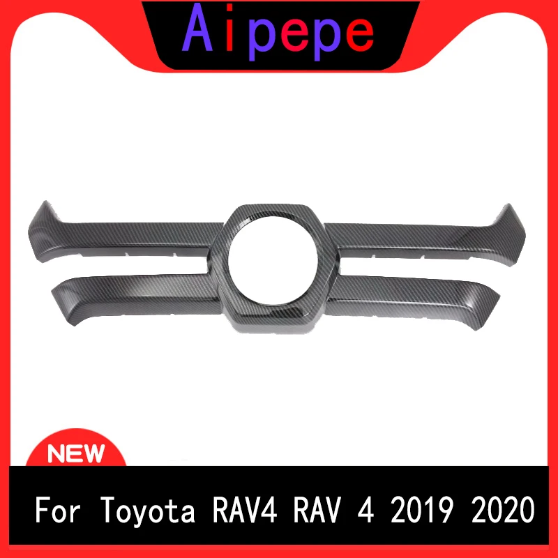 

Решетка для Toyota RAV4 Adventure 2019 2020 из углеродного волокна, в стиле ABS, передняя и центральная решетки, декоративная крышка, отделочные полосы, Ста...