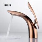 Кран для раковины, золотой латунный кран для ванной комнаты, кран для раковины с одной ручкой, кран для ванной, медный кран для раковины розового золота, кран для воды