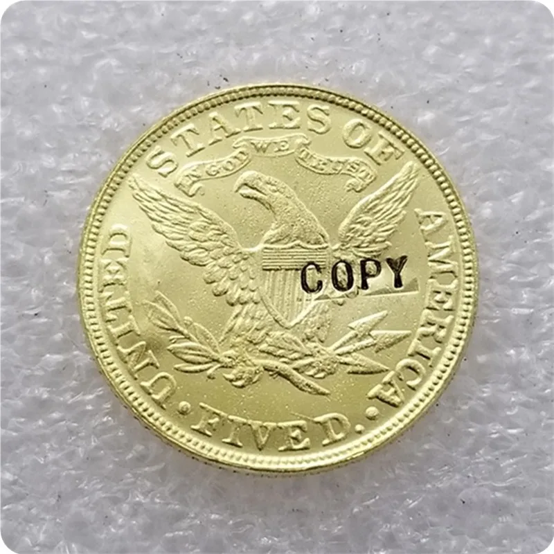 США 1900-1909 США 5 долларов "Liberty/Coronet Head-Half Eagle"(с девиз) копии монет