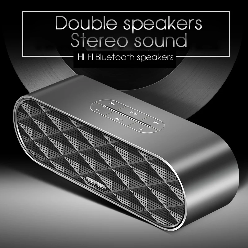 Subwoofer Bluetooth Speaker Dual Bass Wireless Stereo Altavoz Metal Column Soundbar Support TF Handsfree Mic for Phone Computer |
