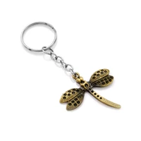 brand new fashion dragonfly keychain charm purse bag keyring alloy key chain accessories wedding party women gift