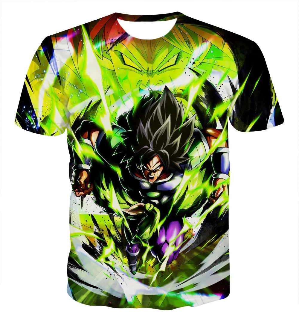 AC & DBZ/Новая мужская повседневная футболка с рисунком Аниме Супер сайян броли