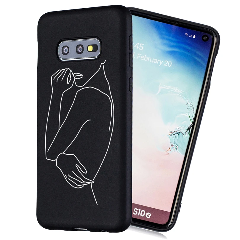 Чехол для телефона Samsung Galaxy S10 S10E S9 S8 Plus резиновый мягкий силиконовый окрашенный