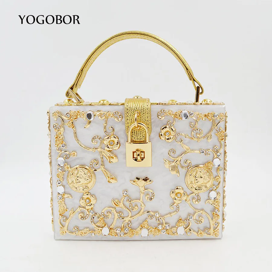 Мода Выпускного Вечера вечерняя сумочка алмаз Сцепления Сумка hollow рельеф