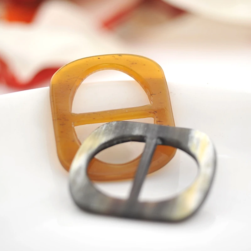 Пряжка для шарфа RUNMEIFA из натурального бычьего рога драгоценность цилиндрическое