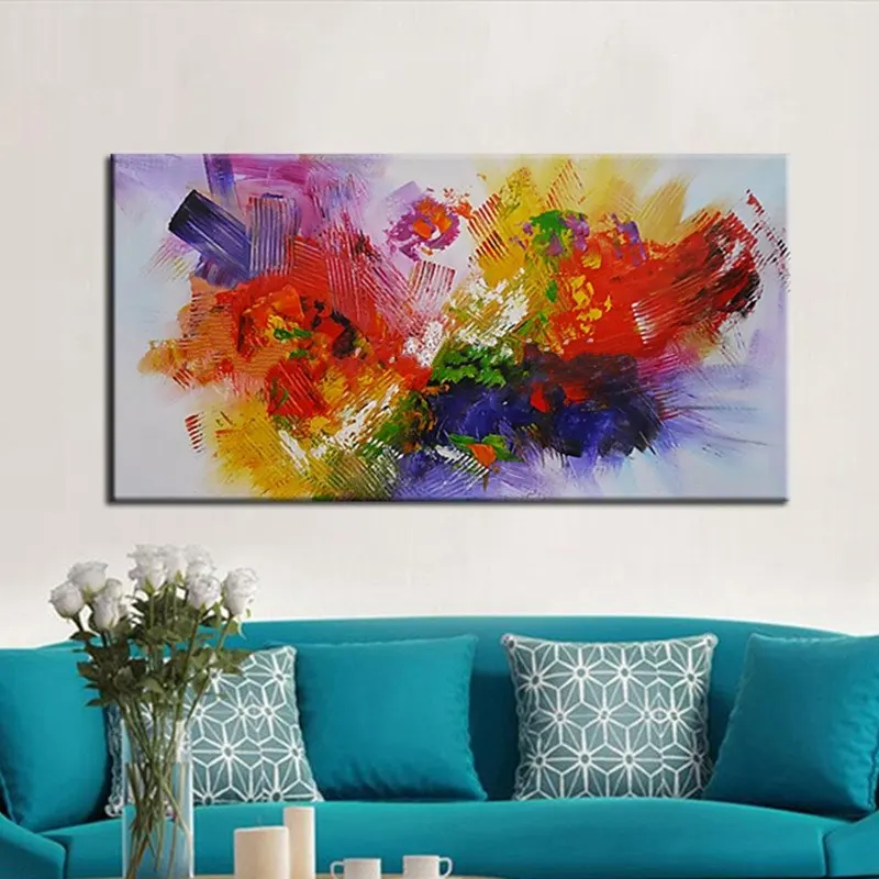 

100% Hand Painted High Quality Color Canvas Oil Painting Colorful Abstract Wall Picture Living Room Home Wall Decor Art