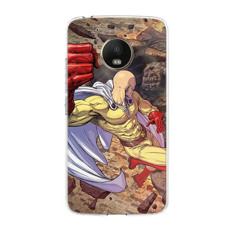 Чехол с силиконовым корпусом One Punch Man для Motorola MOTO G7 G5 G5S G6 E4 E5 Plus G4 Play |