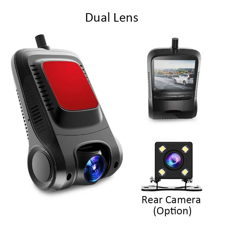 Car DVR 2.0 Full HD 1080P Wi-Fi Dual Lens Rear View DashCam Video Recorder Auto Camera Parking Monitor Motion Detector Registrar |