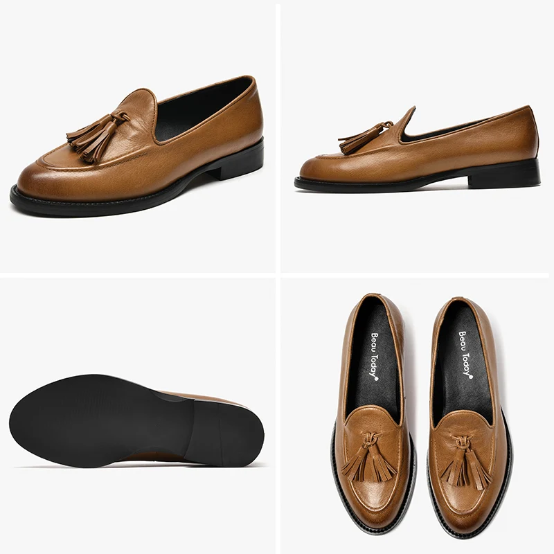 Мокасины женские демисезонные с круглым носком на плоской подошве|Обувь без