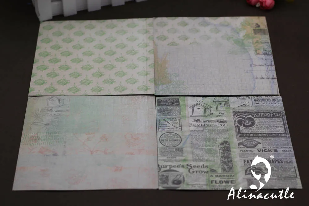 AlinaCraft 24 sheets 6&quotX6&quot garden chores patterned paper Scrapbooking pack handmade craft Background pad | Дом и сад