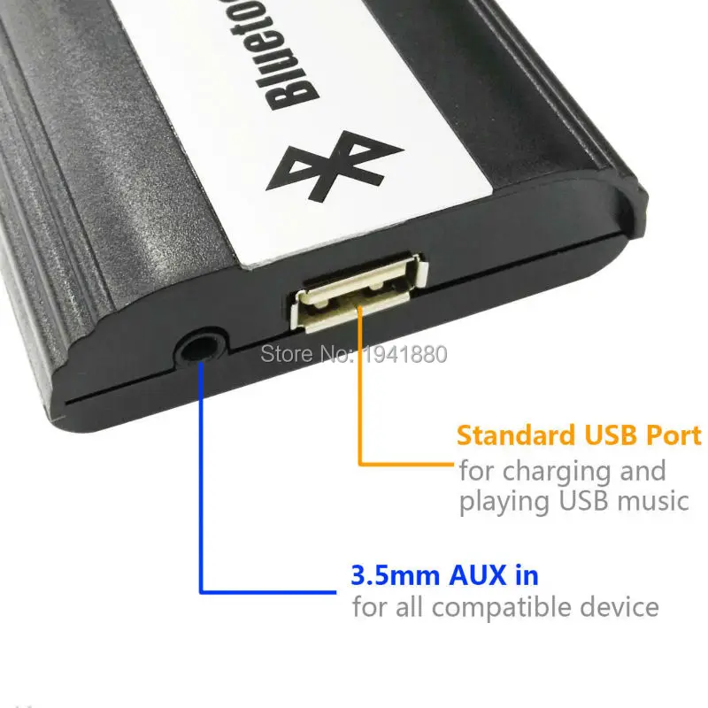 Для Ford 12 PIN Focus Galaxy Ka Mondeo C-Max интерфейс Bluetooth A2DP Автомобильный MP3 адаптер AUX USB музыка Зарядка Комплект громкой связи