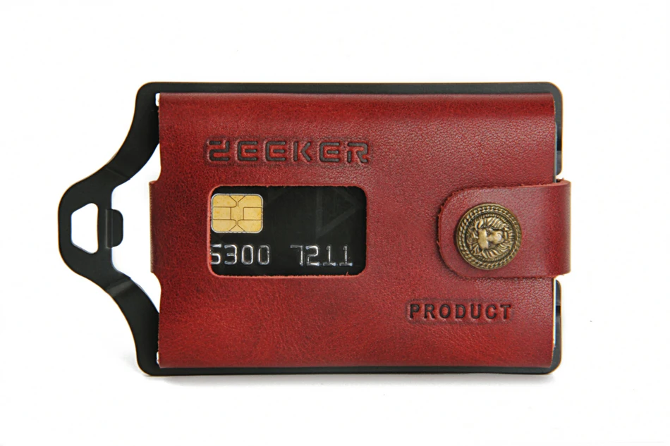 ZEEKER многофункциональный кожаный металлический кошелек Rfid блокирующий держатель для карт кошельки для кредитных карт мужские кошельки