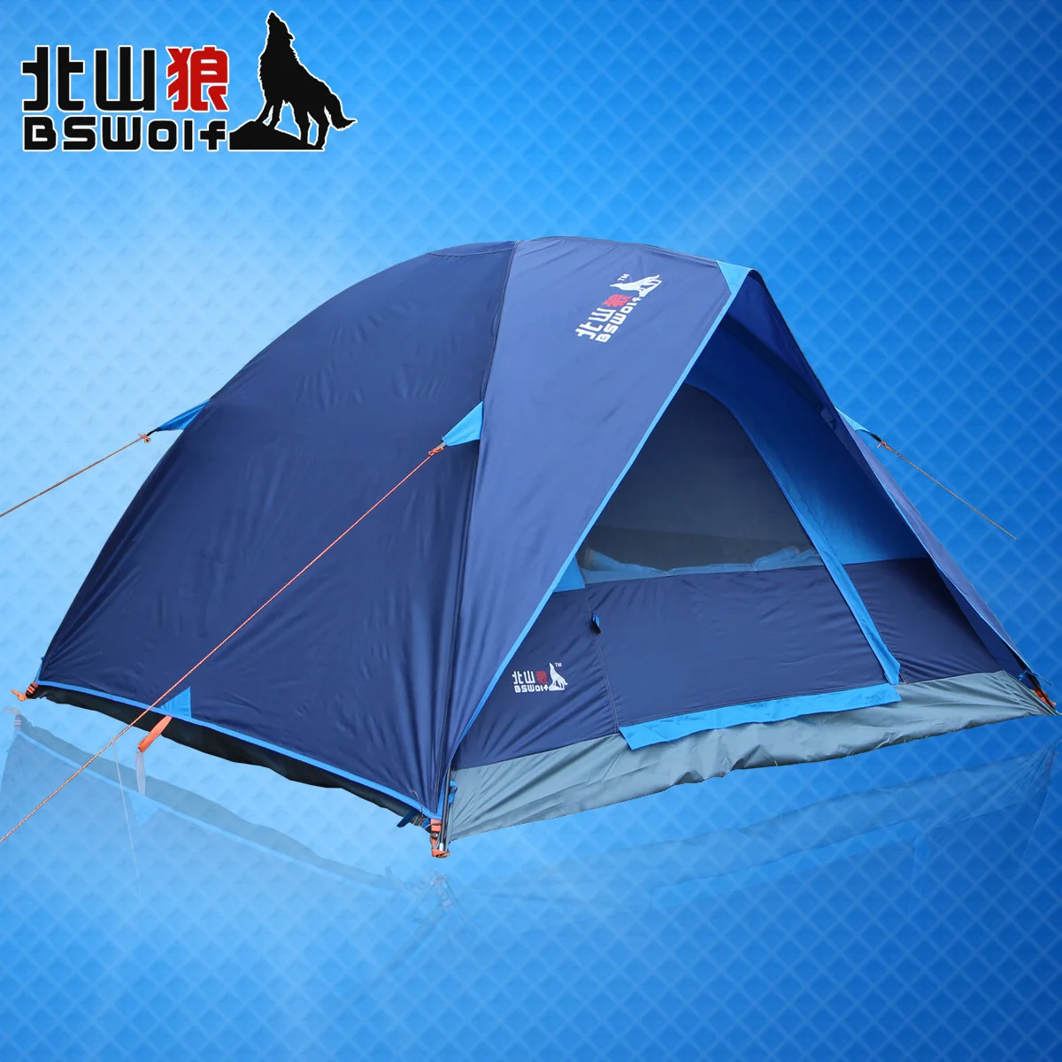 3 - 4 двухслойная палатка с защитой от УФ bswolf двойная дверь | Спорт и развлечения