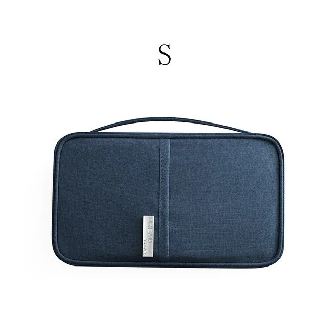 Small navy blue SNUGUG, катионный тканевый органайзер для путешествий для паспорта, держатель для карт, посылка, кредитный держатель для карт, многофункциональные аксессуары для путешествий - Цвет: Small navy blue