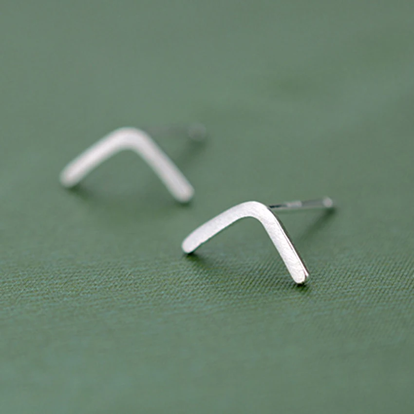 Женские серьги-гвоздики в форме буквы QIAMNI виде геометрических фигур для