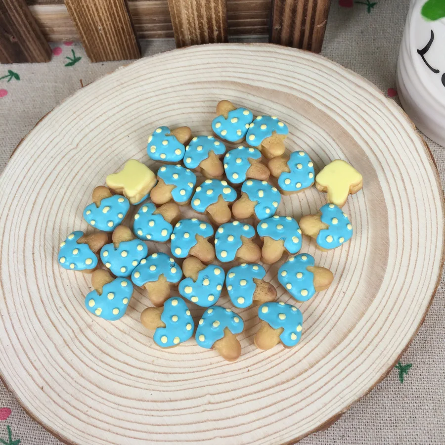 Kawaii плоские &quotсделай сам&quot смолы кабошоны поддельные синие грибы задние