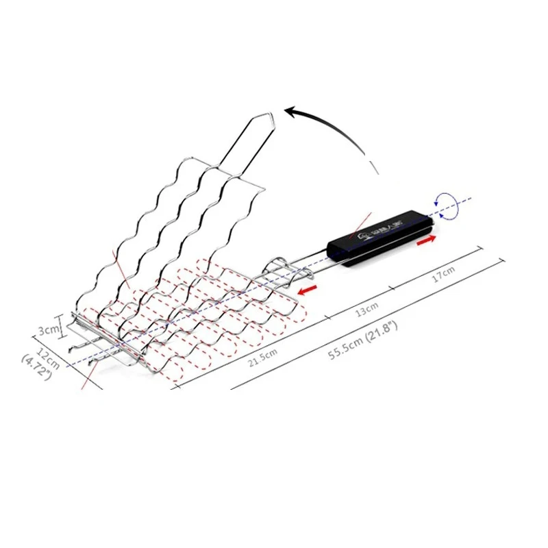 Новая Корзина для барбекю гриля сосисок стойка хот догов металлические сетчатые