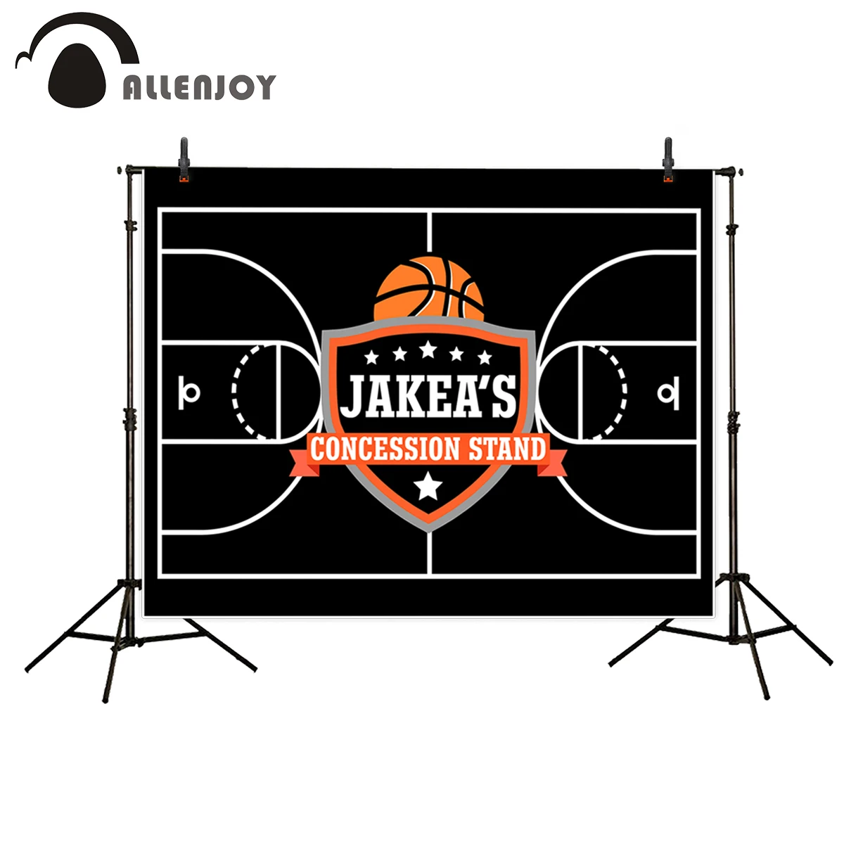 Allenjoy backgrounds for photo studio Black basketball party decoration birthday customize backdrop new design banner photoshoot