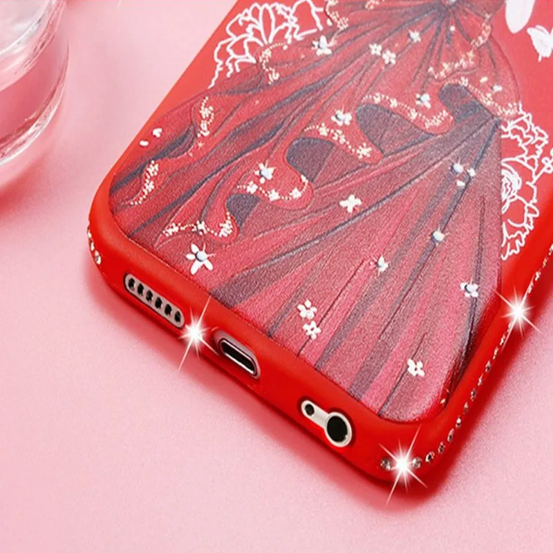 Luxury Beauty Girl Rhinestone Soft Silicone Case For Huawei P9 P8 P10 Lite 2017 P9plus Cover Mate 7 8 9pro Nova 2 |