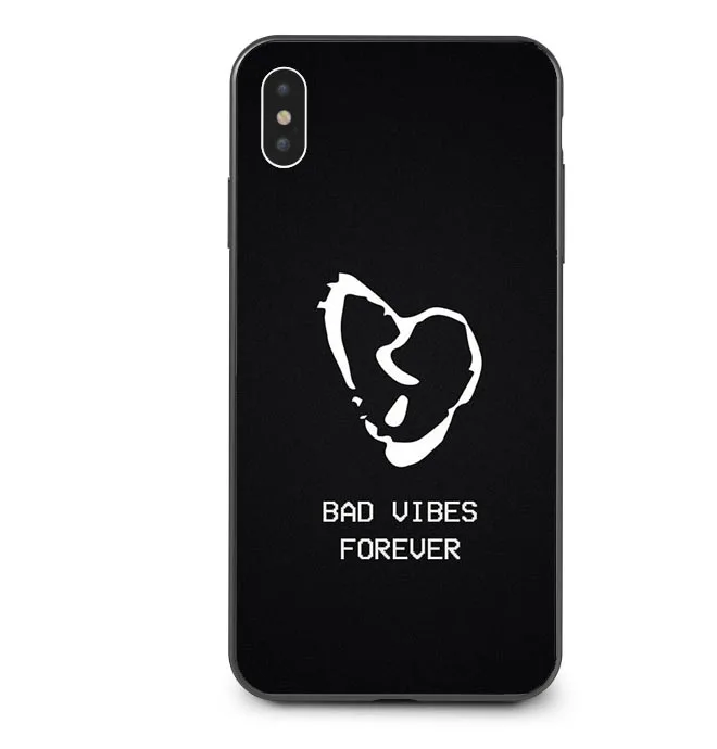 Xxxtentacion Bad vibes forever lil peep черные силиконовые чехлы для телефонов Чехол iPhone 5 5S SE 6 S Plus 7