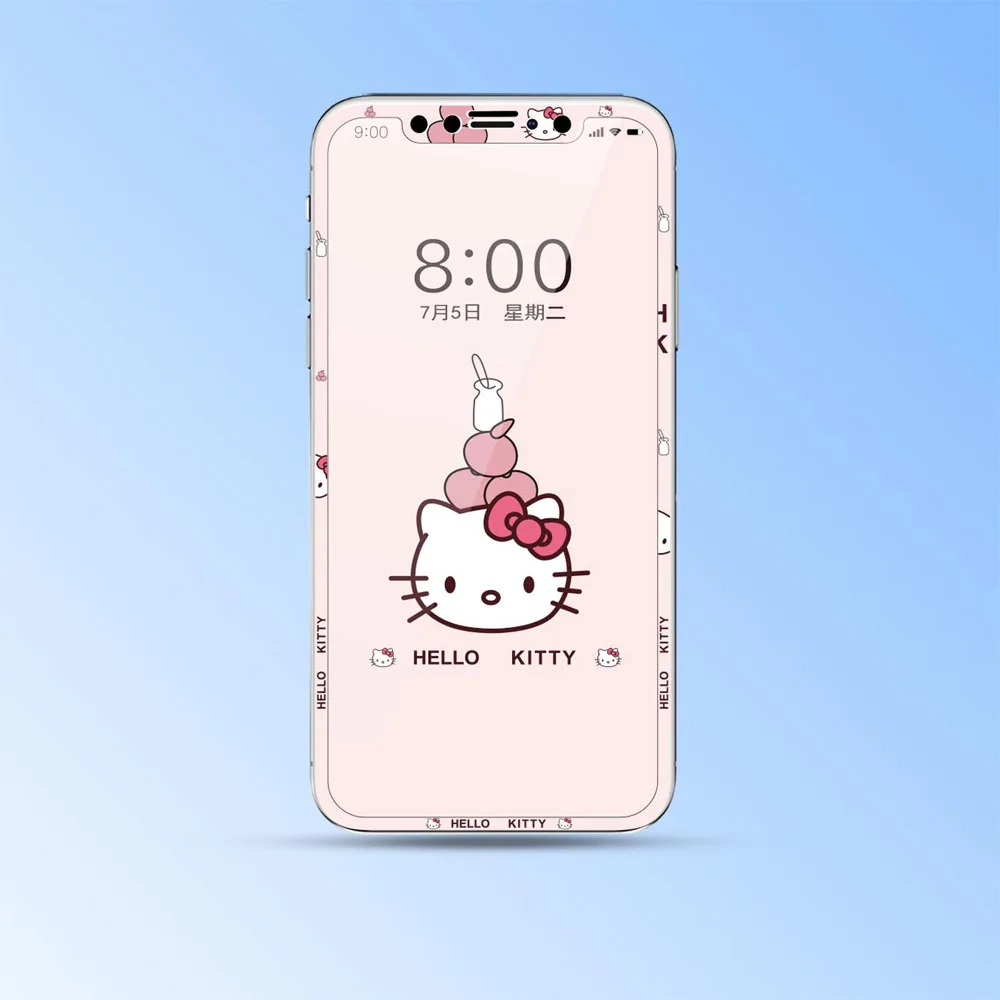 Мультяшный протектор экрана для iPhone X XS Max XR закаленное стекло мышь собака милый полное покрытие принцесса 3D изогнутое окаймление стеклянная пленка SJ21