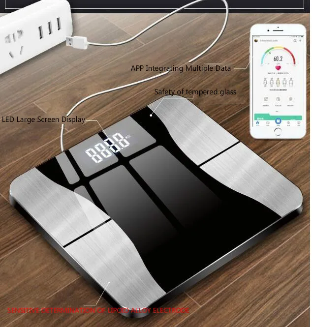 Интеллектуальная Зарядка Bluetooth Fat Scale точное взвешивание Подарок Электронные