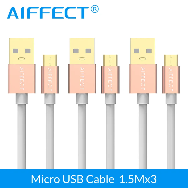 AIFFECT 3 шт микро USB кабель 150 см высокоскоростной для синхронизации данных 1 5 м
