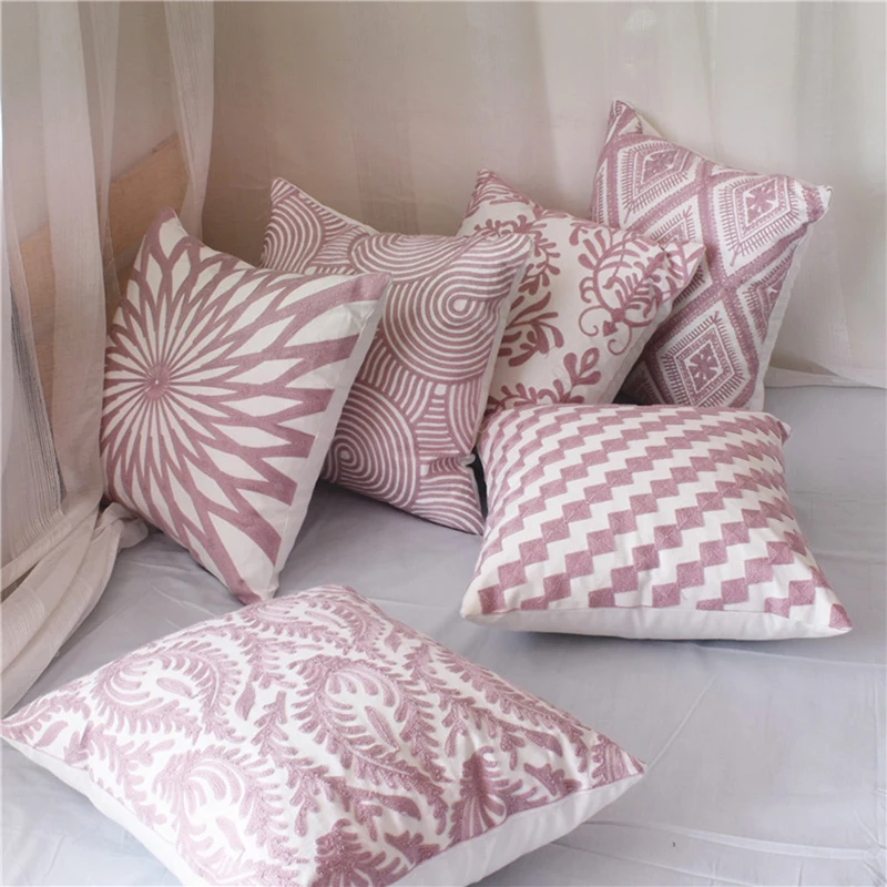 EHOMEBUY новая Геометрическая Подушка квадратные розовые подушки домашний