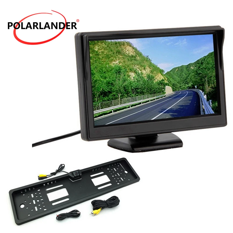 Монитор для парковки с Европейским номерным знаком 5 дюймов TFT HD настольный