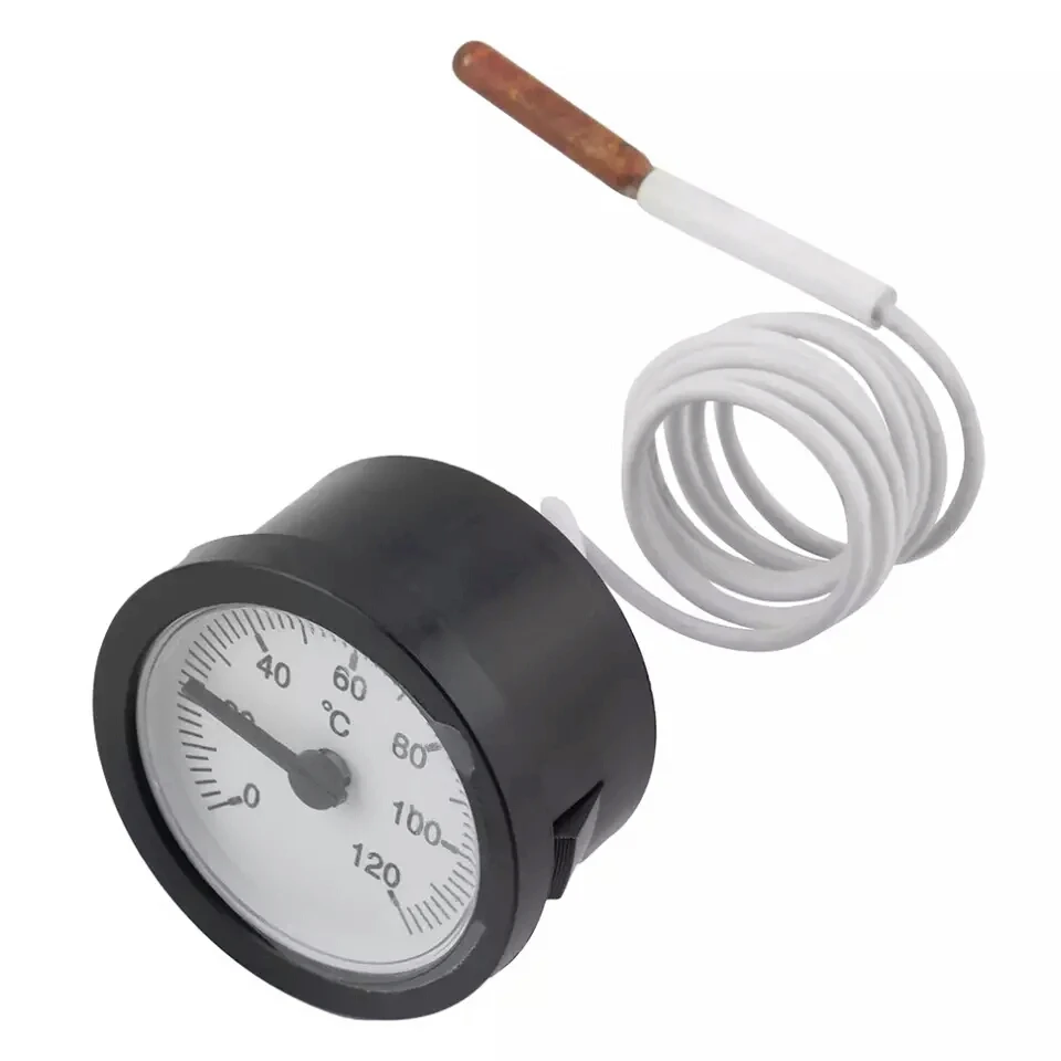 

Dial Thermometer Capillary Temperature Gauge 0-120C for Water & Oil/xj