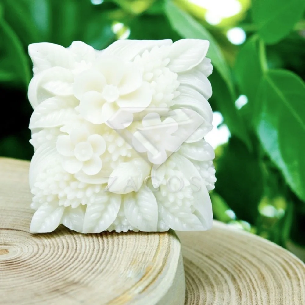 2/5 штук полимер Винтажный стиль квадратный цветы с плоской задней стороной камео