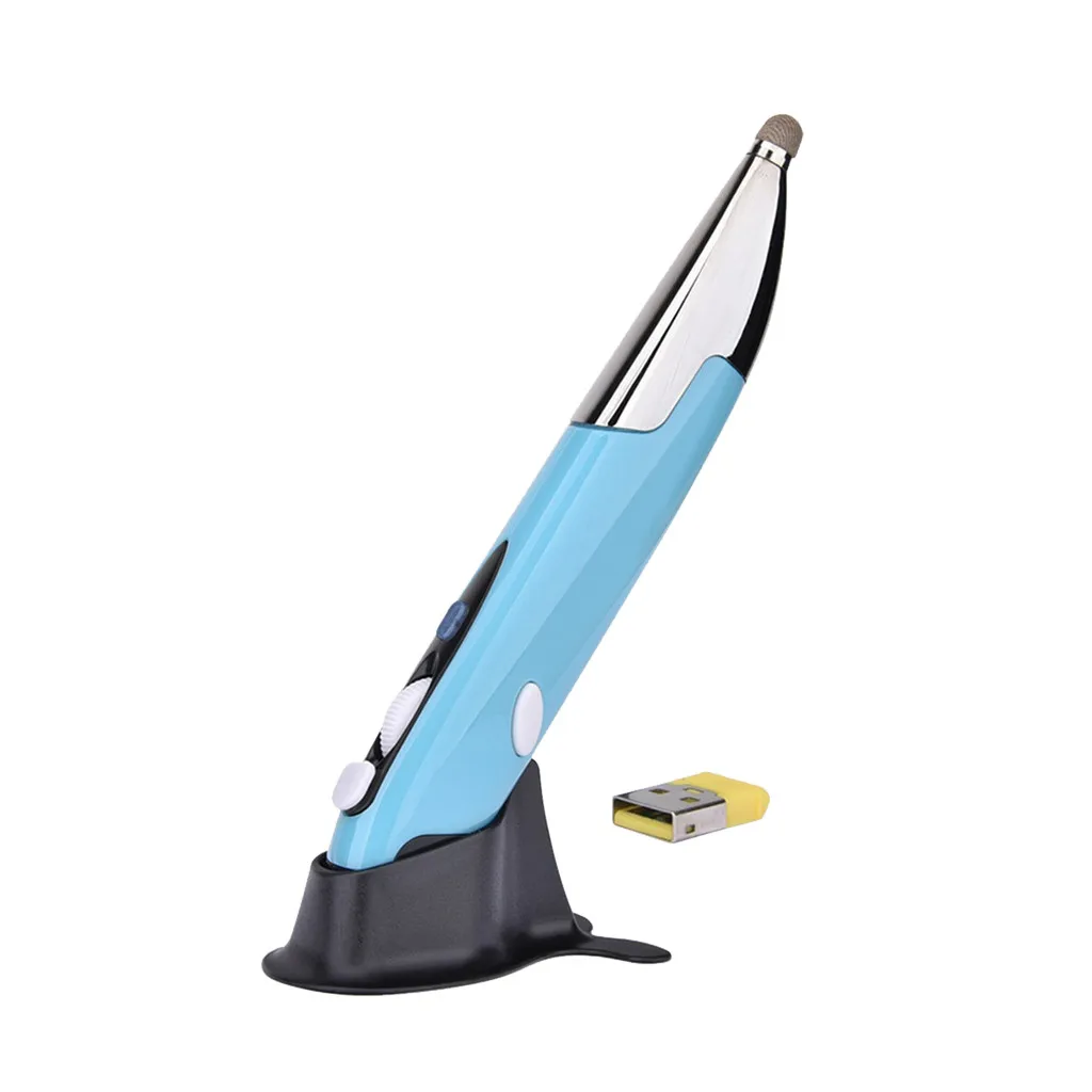 Мини 2 4 GHz беспроводная оптическая Ручка мышь регулируемая 1600 точек/дюйм USB