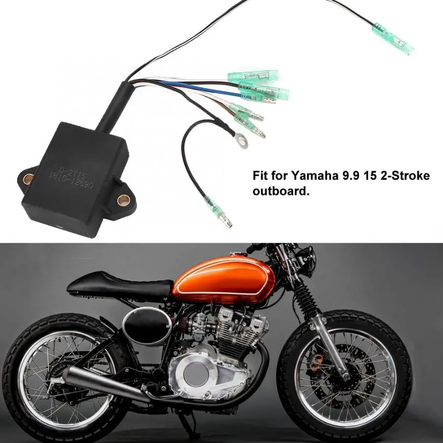 Двигатель катушка зажигания CDI блок в сборе подходит для Yamaha 9,9 15 2-х тактный двигатель Катушка зажигания для лодочного мотора разъемы мотоцикл Запчасти