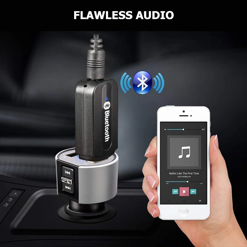 USB Bluetooth AUX беспроводной автомобильный комплект аудиоприемник A2DP музыкальный