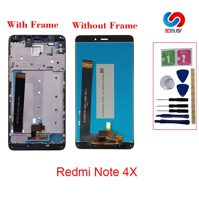 Для Xiaomi Redmi Note 4 ЖК дисплей сенсорный экран с рамкой 5 дюймов для MTK Helio X20 версия