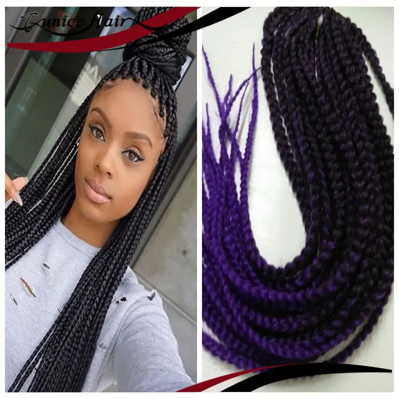 afro twist braid hair synthetic braiding box braids kinky extensions100g Hot women |