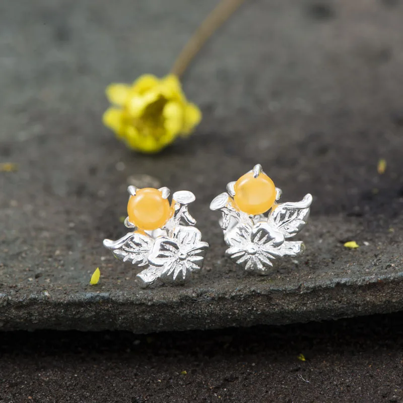 Mythai стерлингового серебра 925 женский Серьги-гвоздики Винтаж Jewelry старый стиль
